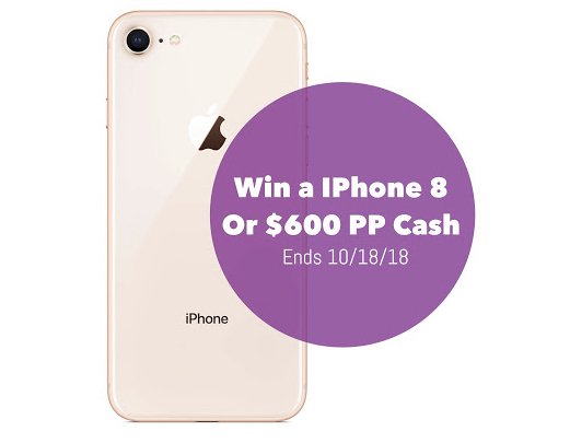 Win an iPhone 8 or $600 Cash