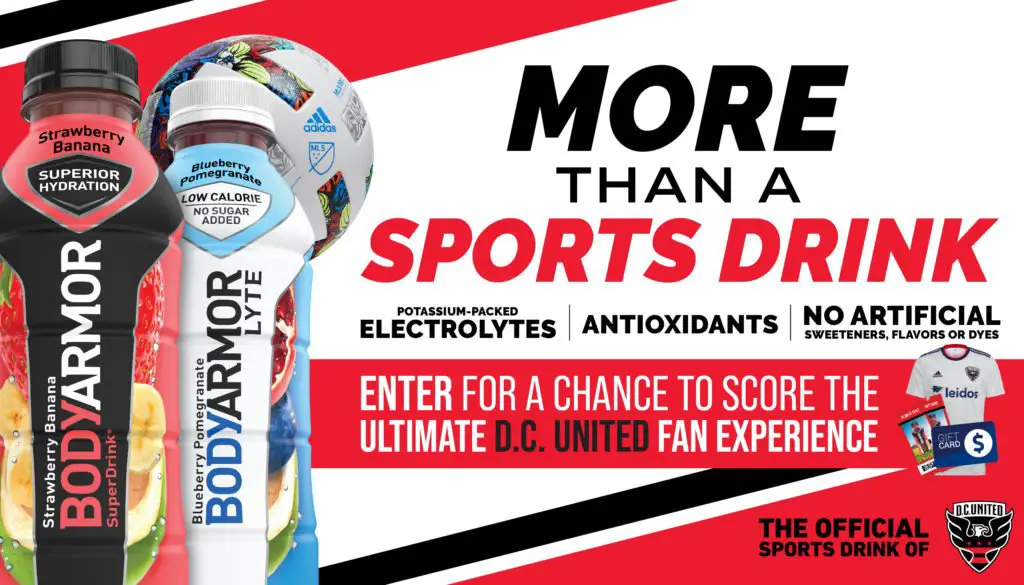 Win An Ultimate DC Untied Fan Experience In The BodyArmor DC United Sweepstakes