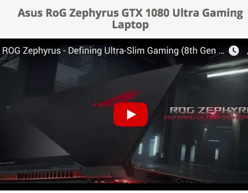 Win ASUS ROG Zephyrus Gaming Laptop