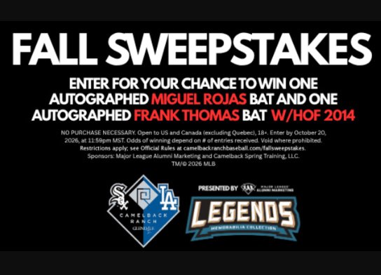 Win Autographed Bats from 2 MLB Stars in the MLB Legends Memorabilia Collection Fall Sweepstakes
