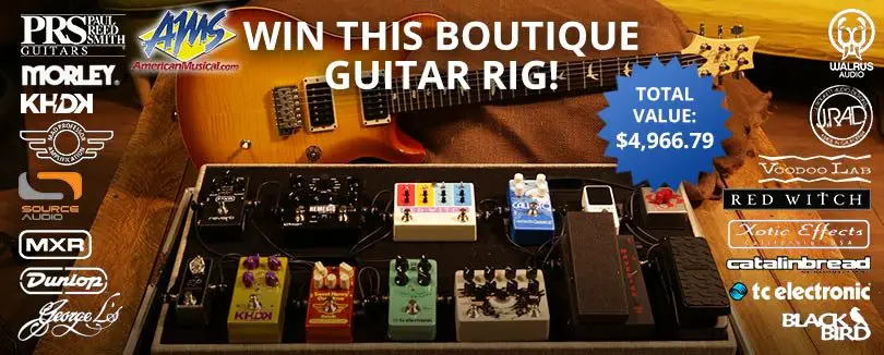 Win a Boutique Pedalboard and PRS Guitar!