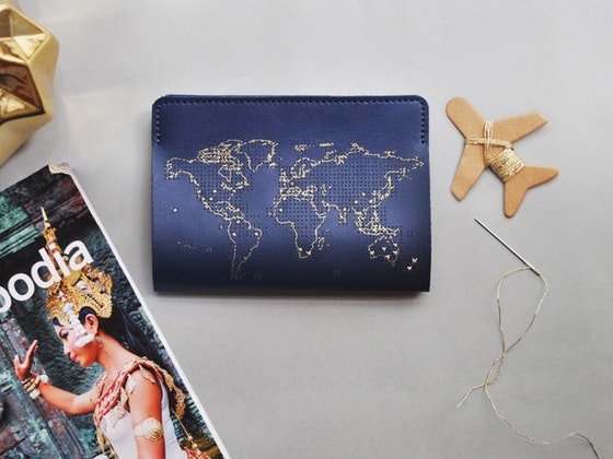 Win Chasing Threads' Leather Passport Cover