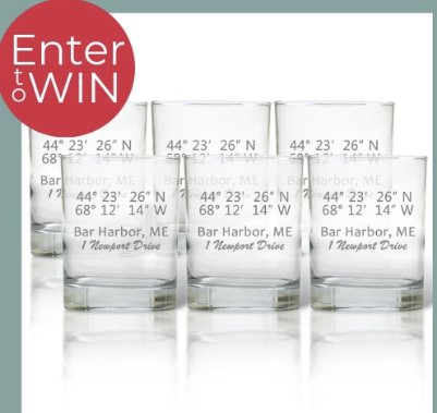 Win Custom Engraved Nautical Glasses!