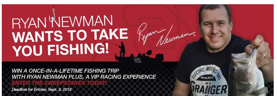 Win a Fishing Trip with Ryan Newman Plus, a VIP Racing Experience!