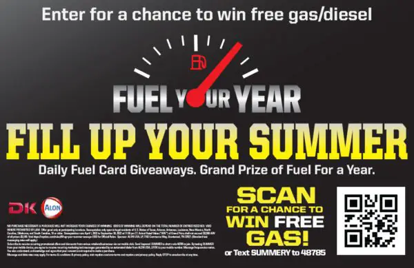 Win Free Gas For A Whole Year In The Alon Gas Fill Up Your Summer Sweepstakes