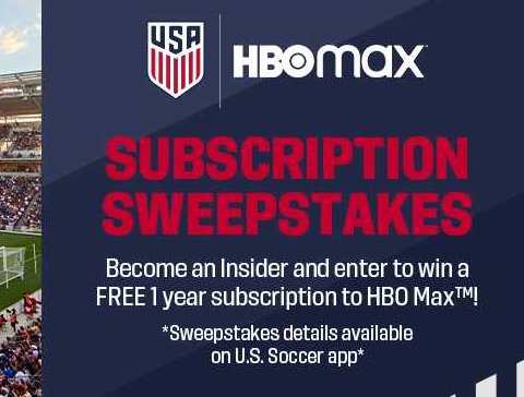 Win Free HBO MAX Subscription For A Year In The US Soccer Insiders HBO MAX Subscription Sweepstakes