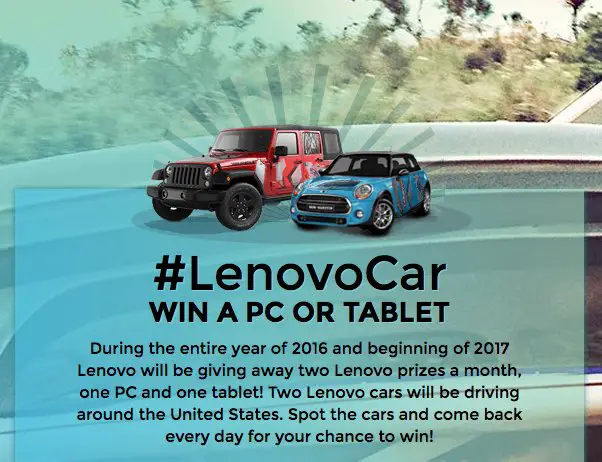 Win Hot Electronics #LenovoCars Sweepstakes!