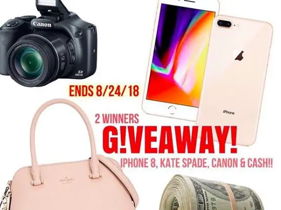 Win iPhone 8 or Bag & Canon Camera or $600 Cash