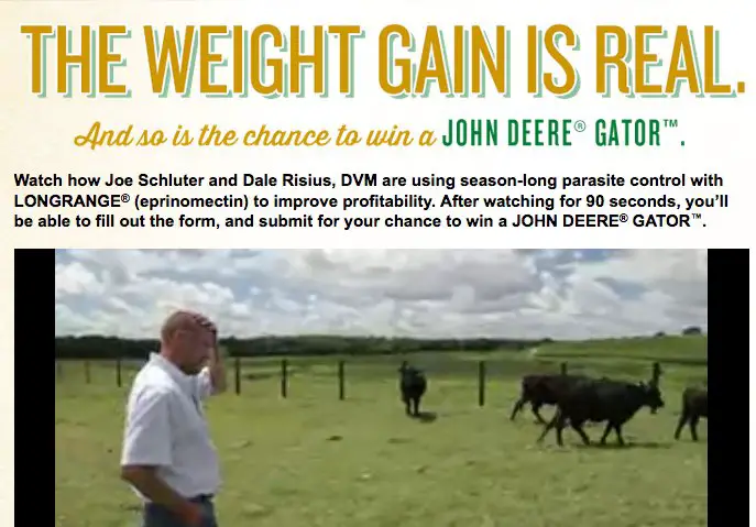 Win a John Deere Gator Utility Vehicle!