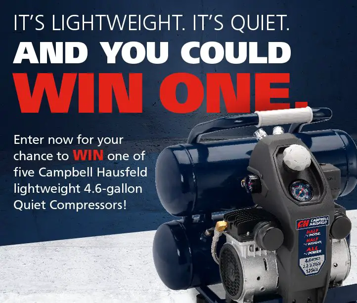 Win a Lightweight 4-6 Gallon Air Compressor