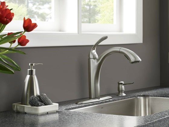 Win a Moen Kinzel Pullout Kitchen Faucet!