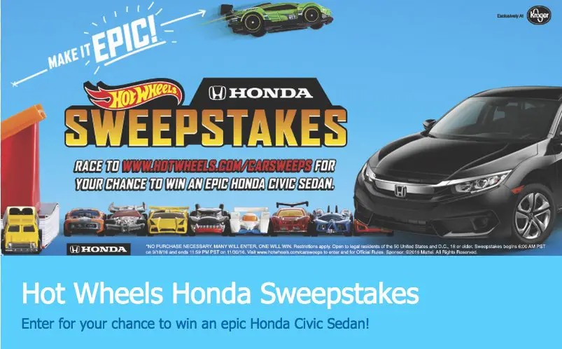 Win a New 2016 Honda Sedan!