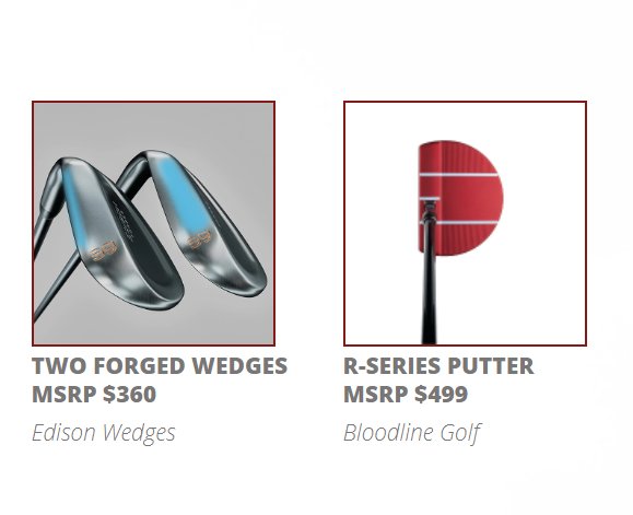 Win Over $3,200 Worth Of Golf Gear And Accessories