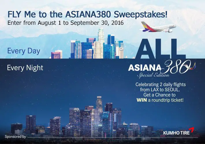Win a Pair of Tickets from LAX to Incheon on a A380 flight!