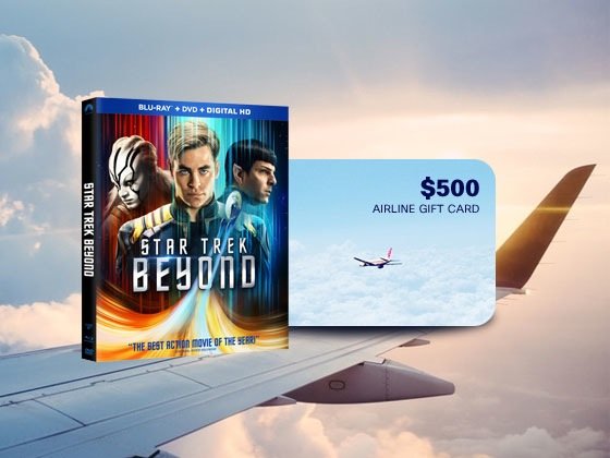 Win Star Trek Beyond & a $500 Airline Gift Card!