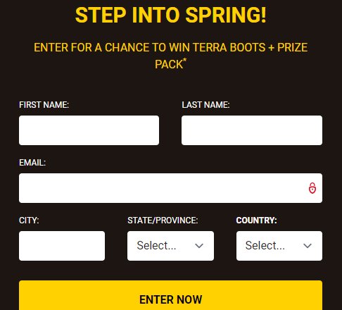 Win TERRA Boots, Gloves, Tumbler & Cooler In The TERRA Spring Sweepstakes