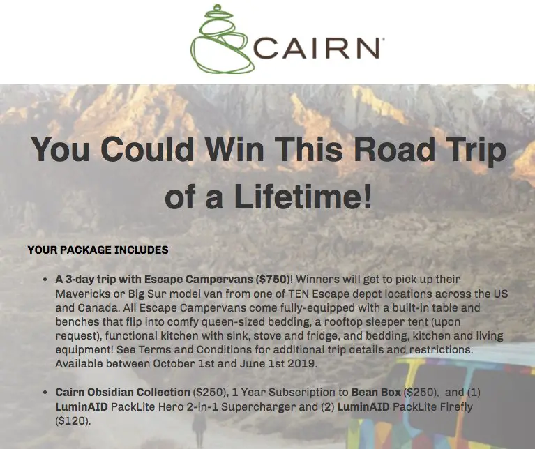Win the Road Trip of a Lifetime Sweepstakes