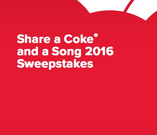 Share a Coke and a Song to win this 2016 $500 Visa Simon Sweepstakes!