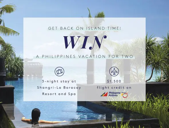 Win a Trip For 2 to the Philippines!