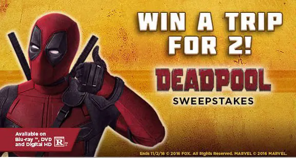 Win a Trip for 2 with Deadpool!