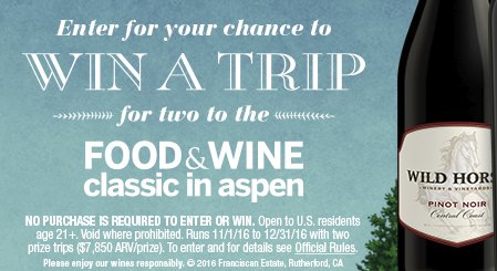 Win a Trip to the Food & Wine Classic in Aspen!