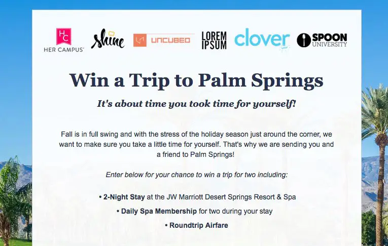 Win a Trip to Palm Springs! Enter Right Now!