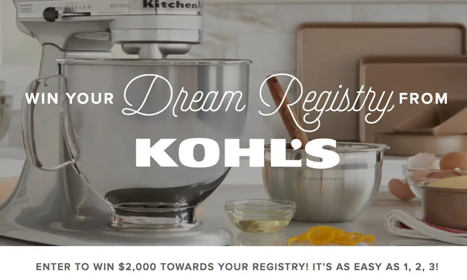 Win Your Dream Registry From Kohl's