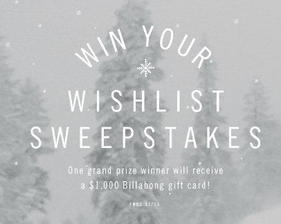 Win Your Wishlist Sweepstakes