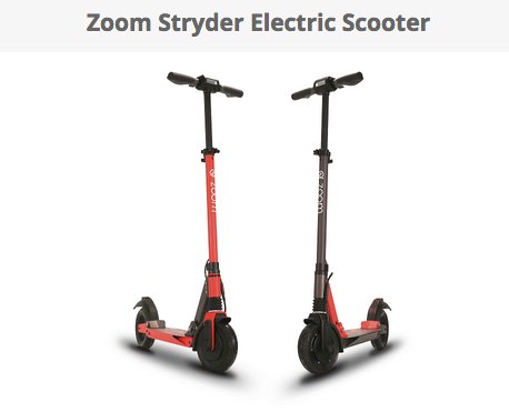 Win a Zoom Stryder Electric Scooter