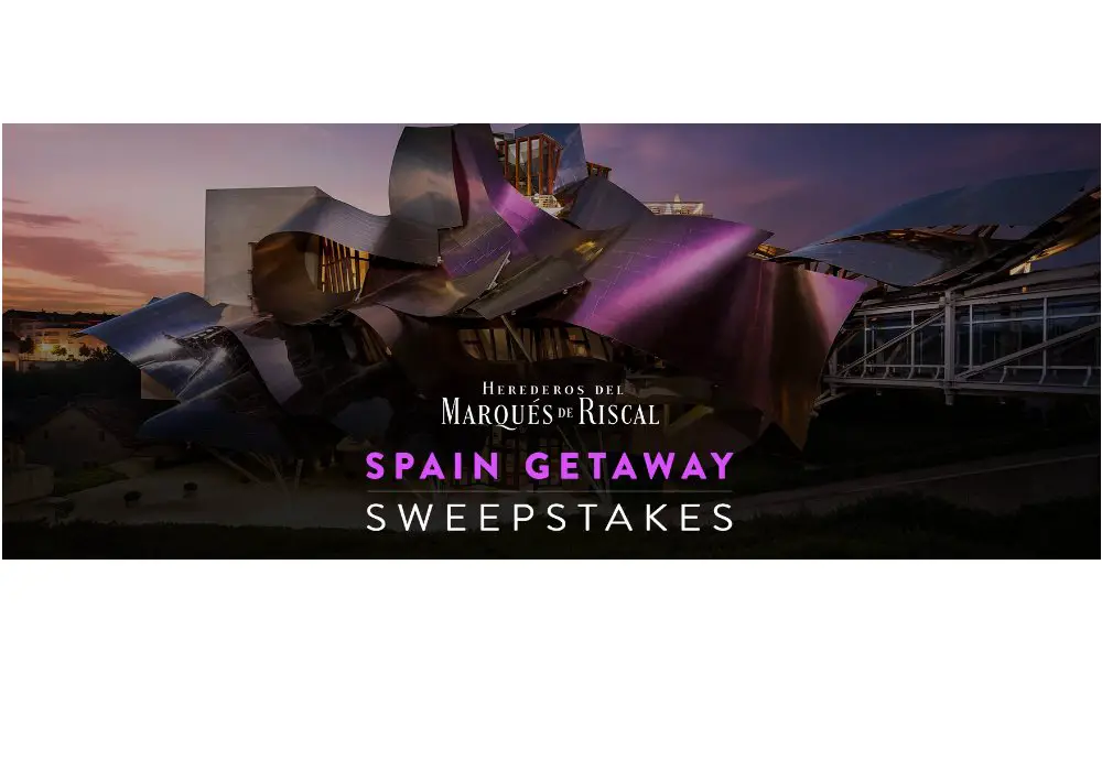 Wine Enthusiast Marques De Riscal Winery Spain Getaway Sweepstakes - Win A Trip For 2 To Spain And More
