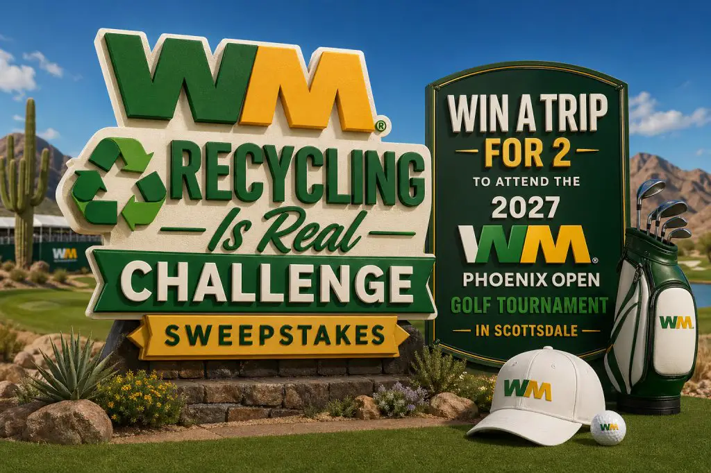 WM Recycling Is Real Challenge Sweepstakes – Win A Trip For 2 To Attend The 2027 WM Phoenix Open Golf Tournament In Scottsdale