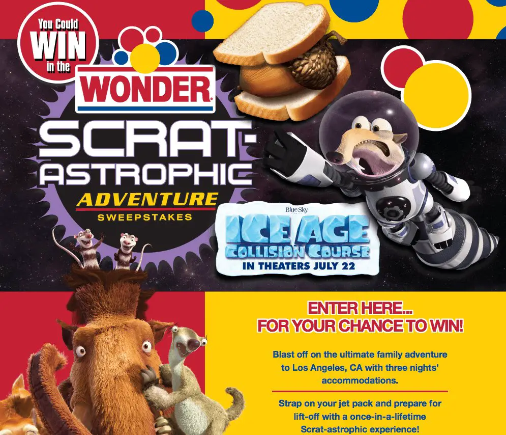 Wonder Scrat-Astrophic Adventure Sweepstakes - $4,950!