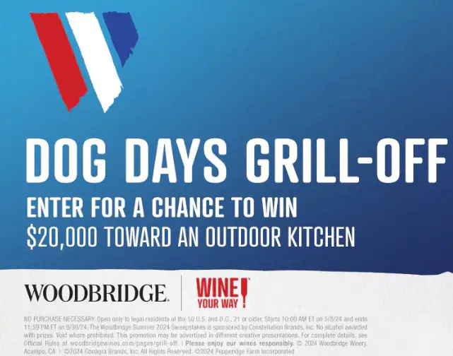 Woodbridge Wines Summer 2024 Sweepstakes - Win $20,000 For An Outdoor Kitchen