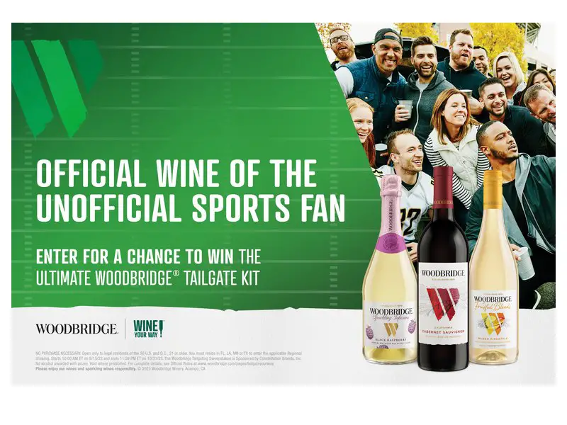 Woodbridge Wines Tailgating Sweepstakes - Win Official Merch, Games, Gift Cards And More