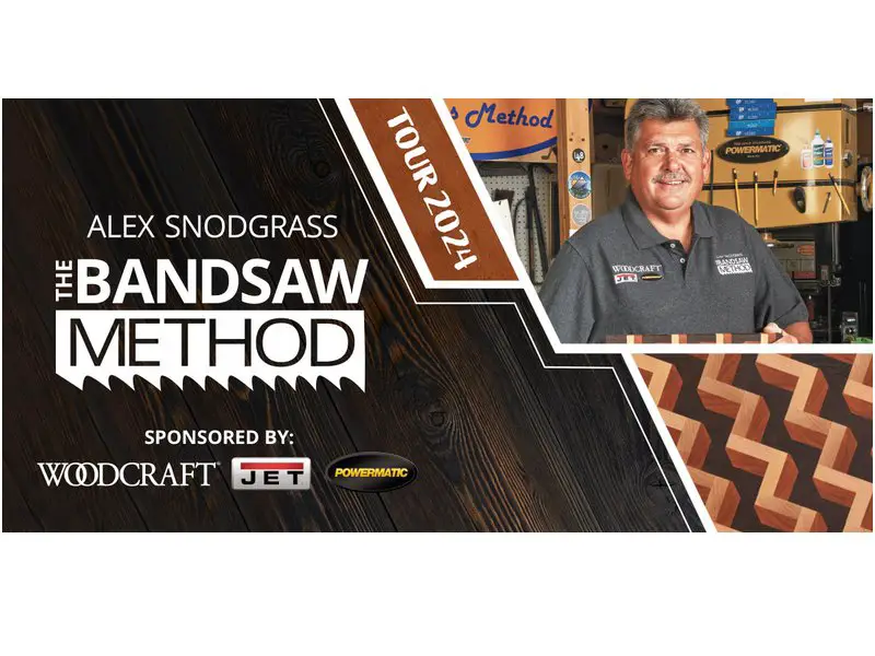 Woodcraft Supply Bandsaw Method Tour 2024 Sweepstakes - Win A Trip For Two To Walpole, MA For Cutting Board Master Class