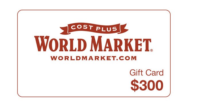 World Market Gift Card, Your Own Shopping Spree!