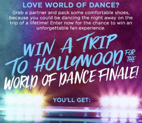 World Of Dance Finale Sweepstakes