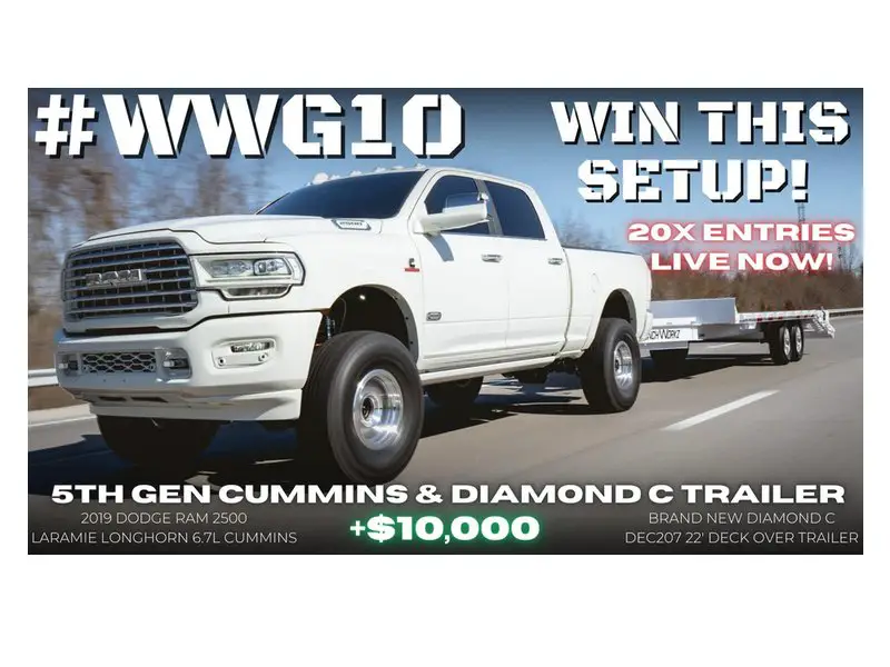 WrenchWorkz Giveaway #10 Sweepstakes - Win A 2019 Ram Truck With Trailer Worth $80,000