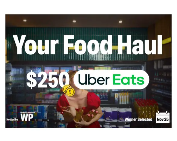 Wrkced Productions $250 Uber Eats Feast Drop Giveaway - Win a $250 Uber Eats Gift Card