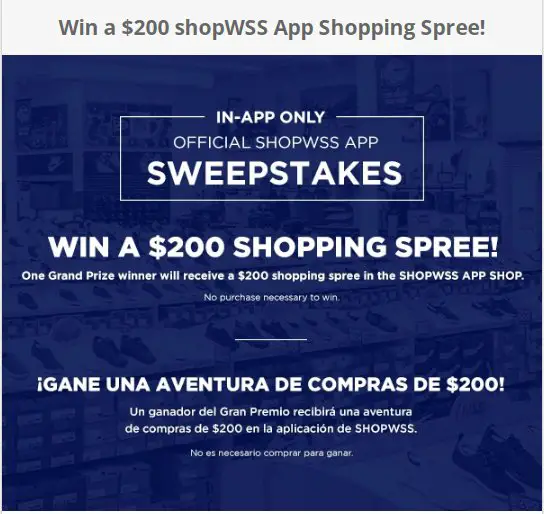 WSS $200 April Shopping Spree Sweepstakes - Win A $200 ShopWSS Shopping Spree