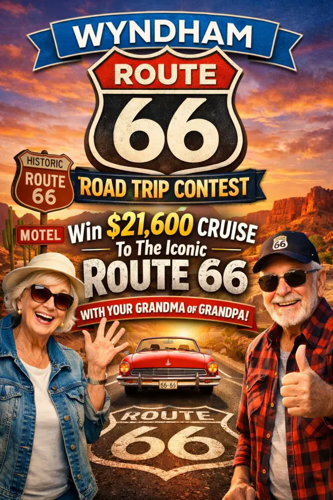 Wyndham Route 66 Road Trip Contest – Win $21,600 Cruise To The Iconic Route 66 With Your Grandma Or Grandpa