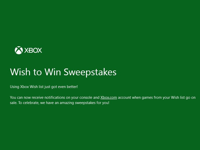 Xbox Wish to Win Sweepstakes - Win 2 Xbox Series X Consoles & 10 Game Codes