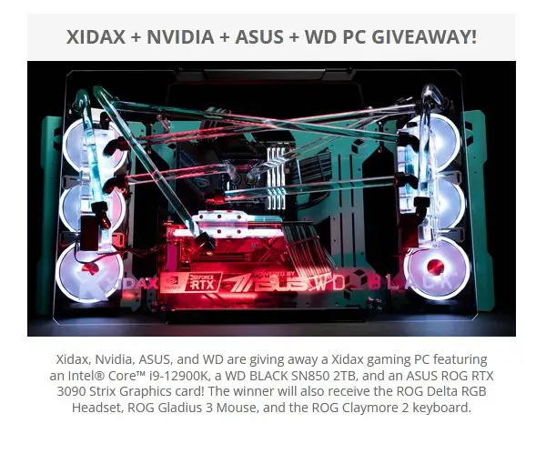 Xidax + NVIDIA + Asus + WD PC Giveaway - Win a Gaming PC
