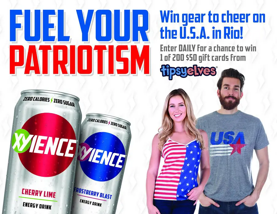 200 x $50 in the XYIENCE's Fuel Your Patriotism Sweepstakes