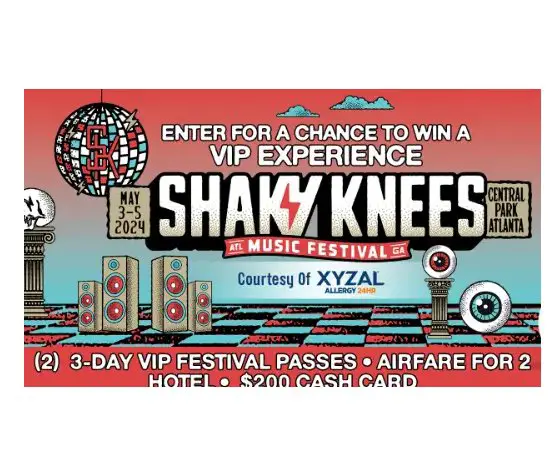 Xyzal x Atlanta Festival VIP Sweepstakes – Win A Trip For 2 To Attend The Shaky Knees Music Festival In Atlanta