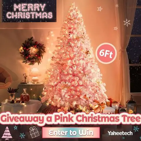Yahee Tech Holiday Giveaway - Win a 6ft Pink Christmas Tree