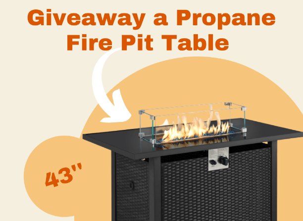 Yaheeshop 43'' Fire Pit Table Giveaway