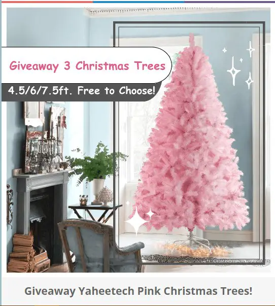 Yaheeshop Christmas Tree Giveaway -  Win A Pink Christmas Tree (3 Winners)