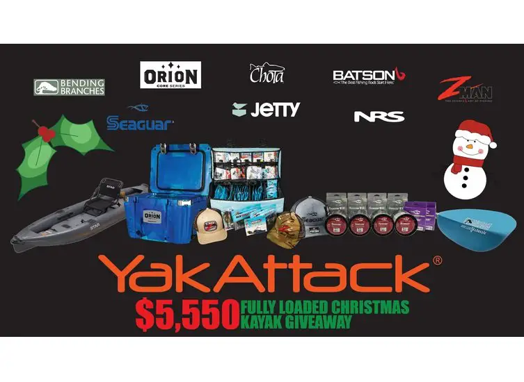 YakAttack Fully Loaded Christmas Kayak Giveaway - Win an Inflatable Fishing Kayak, Gift Cards & More