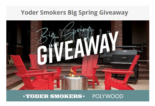 Yoder Smokers Big Spring Giveaway - Win A Pellet Grill, Outdoor Chairs & A Solo Stove